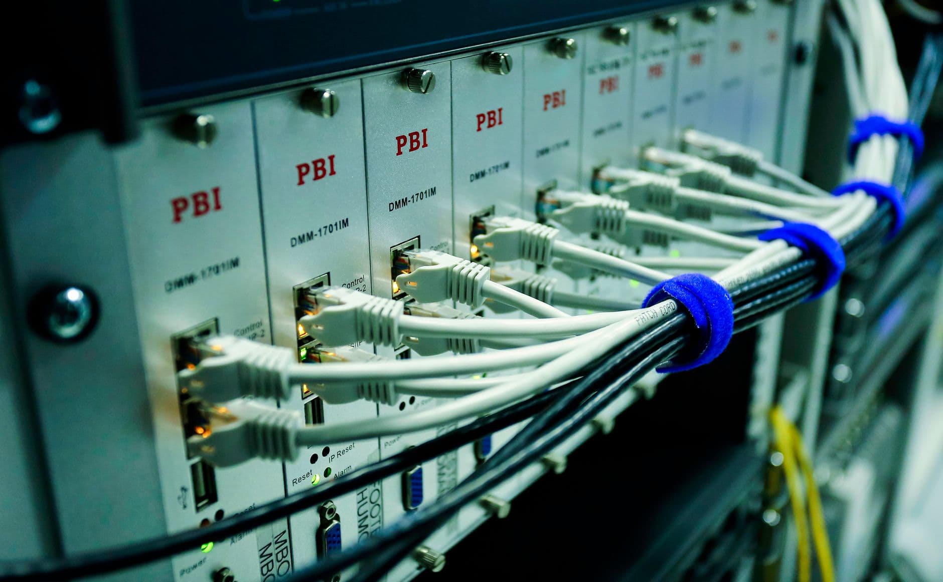 Dedicated server hardware in a rack